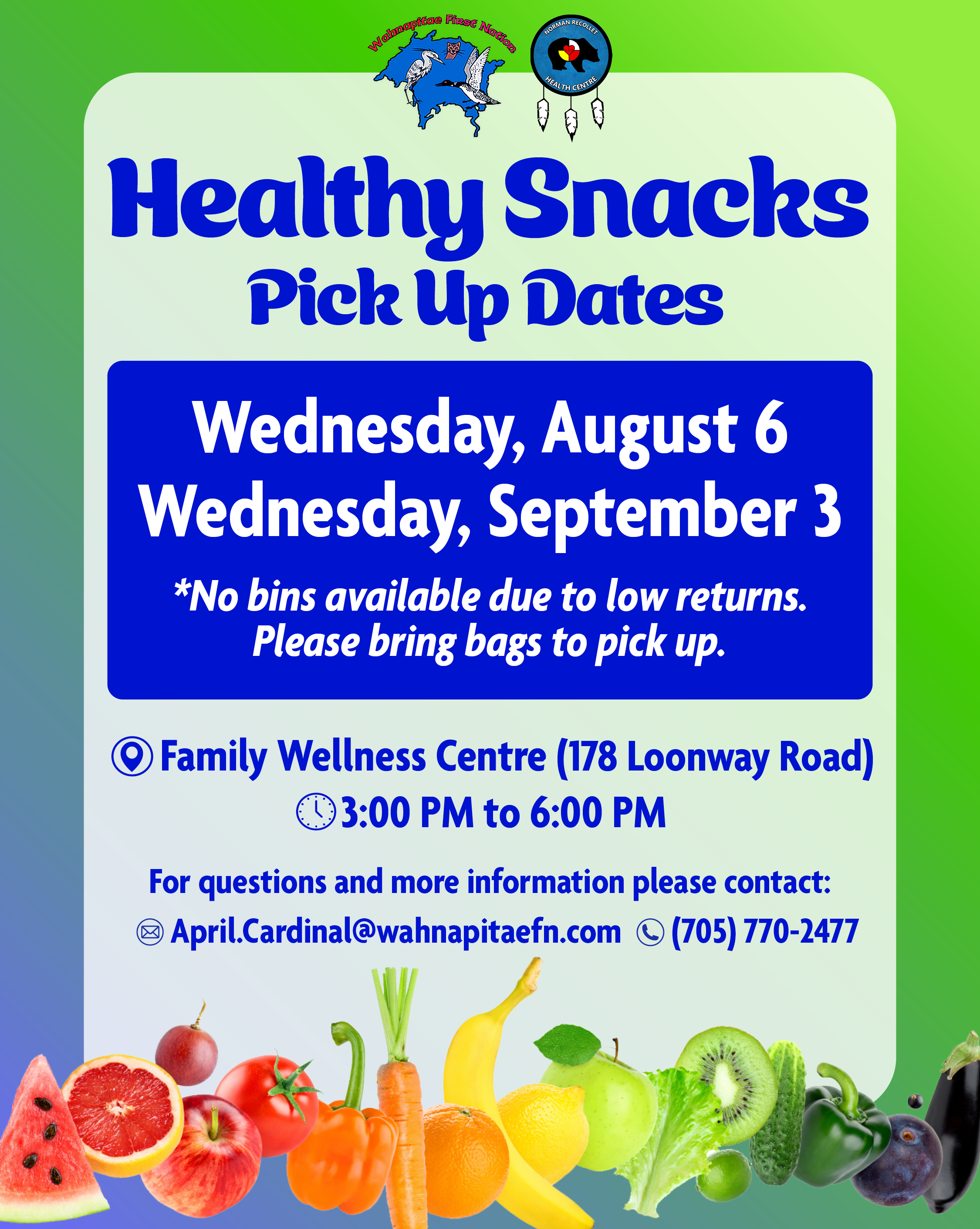 Healthy Snacks - Blue Bin Program