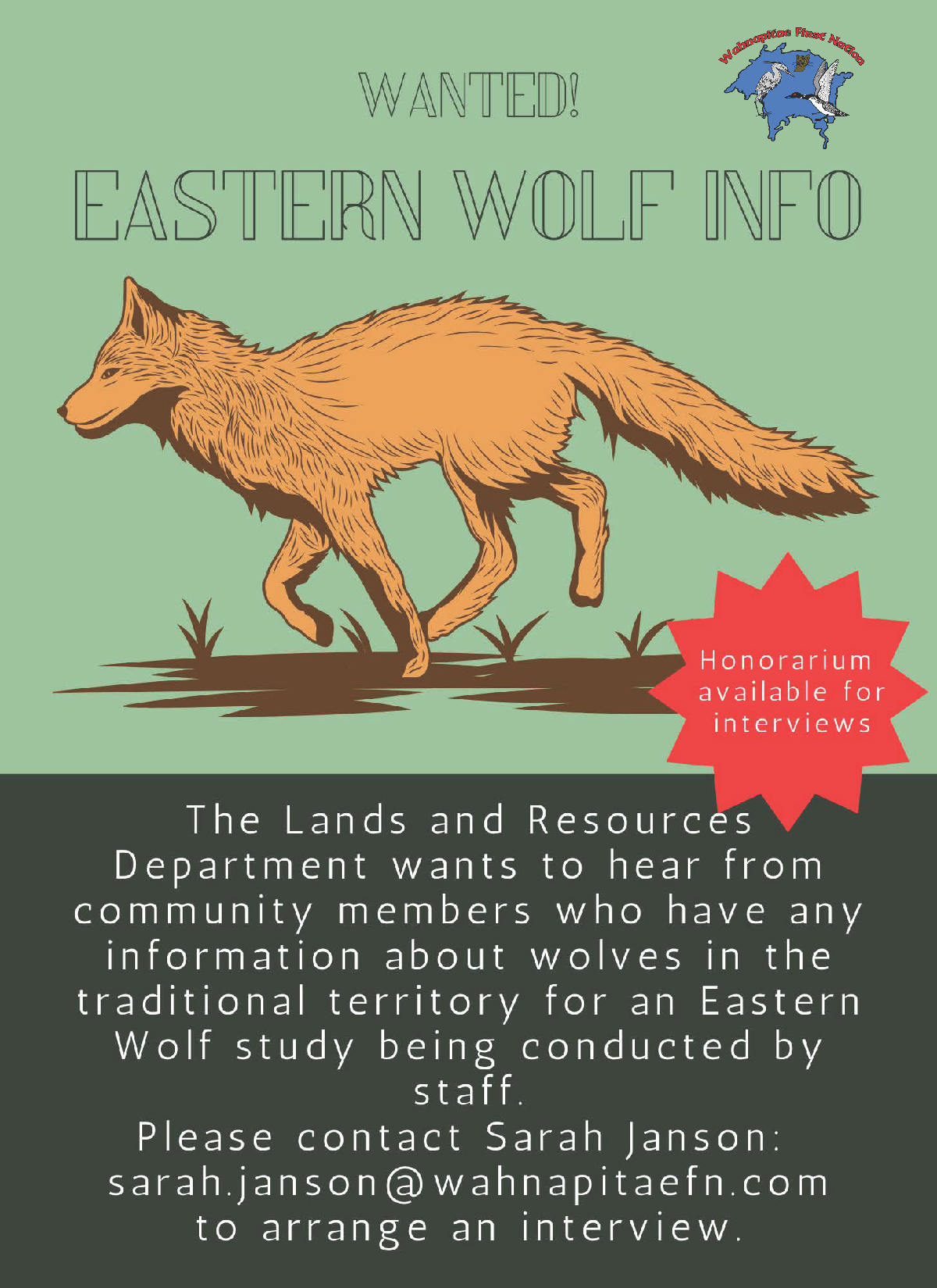 Eastern Wolf Study: Info Wanted