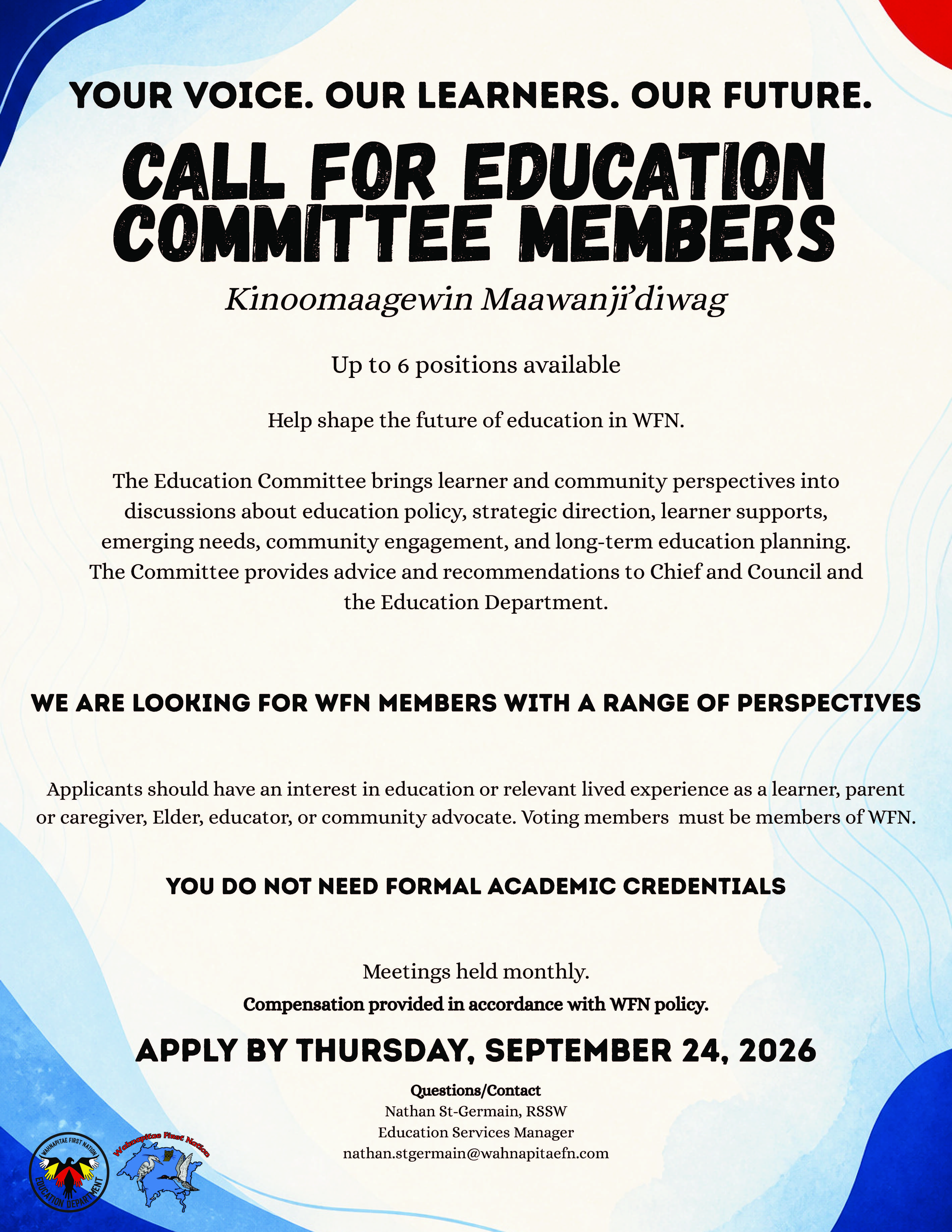 education Call for Applications sept2026
